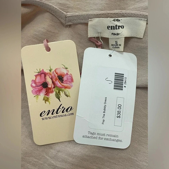 💜 Entro Summer Spaghetti Strap Button Down V Neck Sleeveless Casual Mini Dress - Picture 8 of 9